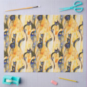 Mousseline Papier Tissu De Chat Abstrait (Artisanat)