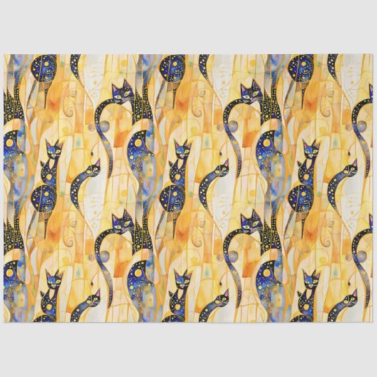 Mousseline Papier Tissu De Chat Abstrait (Recto)