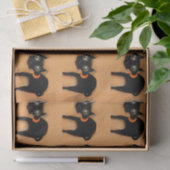 Mousseline Papier Tissu de chats noirs d'Halloween (Cadeau)