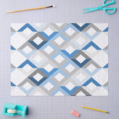 Mousseline papier tissu de chevrons bleu (Artisanat)