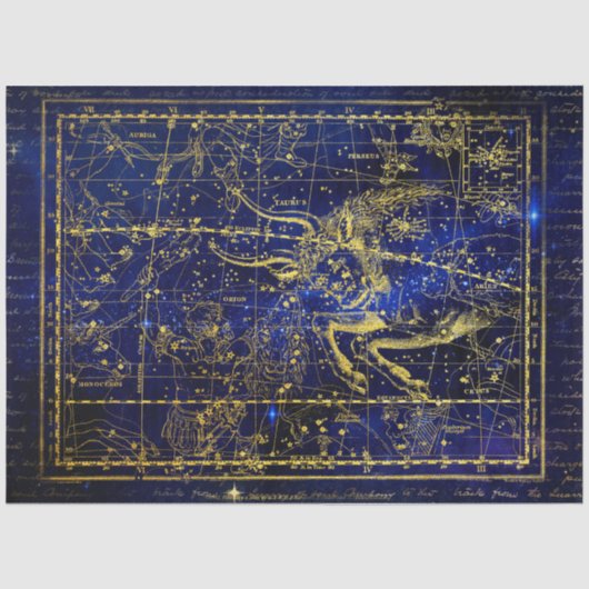Mousseline papier tissu de constellation de taurus (Recto)