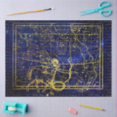 Mousseline papier tissu de constellation sagittaire (Artisanat)