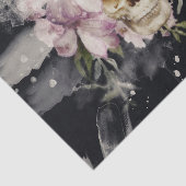 Mousseline Papier Tissu de décolpage d'aquarelle du crâne flo (Détail)