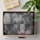 Mousseline Papier Tissu de décolpage d'aquarelle du crâne flo (Cadeau)