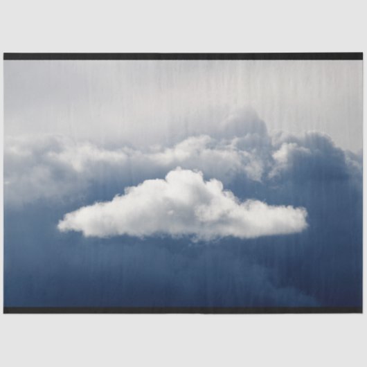 Mousseline Papier Tissu De Découpage Ciel (Recto)