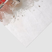 Mousseline Papier Tissu de découpage couleur d'aquarelle d'oc (Détail)