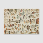 Mousseline Papier Tissu De Découpage De Champignons vintages (Recto)