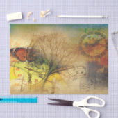 Mousseline Papier Tissu de découpage de l'horloge musicale (Artisanat)