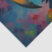 Mousseline Papier Tissu De Découpage De Perroquets (Détail)