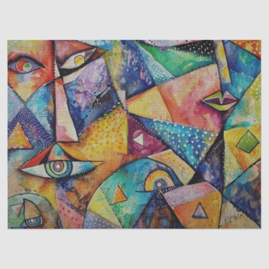 Mousseline Papier Tissu de découpage des faces pliées (Recto)