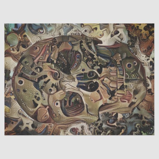 Mousseline Papier Tissu de découpage du crâne vapeur (Recto)