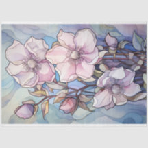 Papier Tissu De Découpage Fleur De Verre