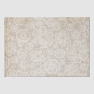 Mousseline Papier tissu de dentelle florale en état de détres