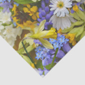 Mousseline papier tissu de fleurs de printemps (Détail)