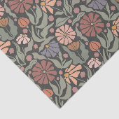 Mousseline Papier Tissu De Fleurs Rétro Vintages (Détail)