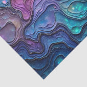 Mousseline Papier Tissu De Frottes D'Abalon Coloré (Détail)