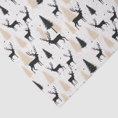 Mousseline Papier Tissu de Holiday Deer (Détail)