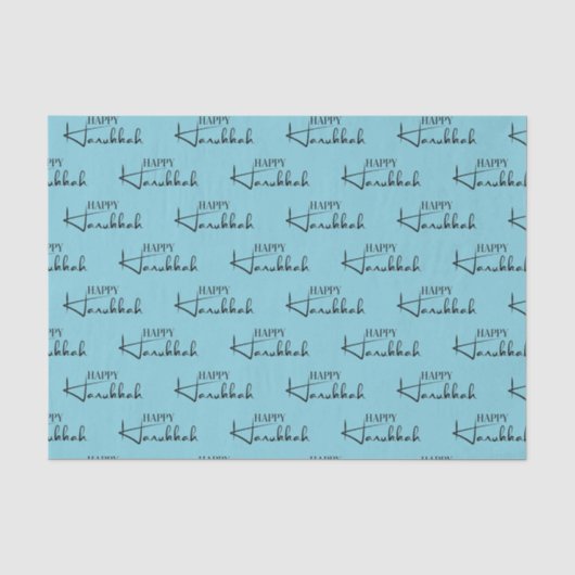 Mousseline Papier Tissu de Joyeux Hanoukka (Recto)