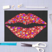 Mousseline papier tissu de lèvres d'amour (Artisanat)