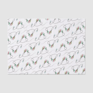 Mousseline Papier Tissu de Noël Chaîne de lumière moderne