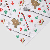 Mousseline Papier Tissu de Noël de crosse (Détail)