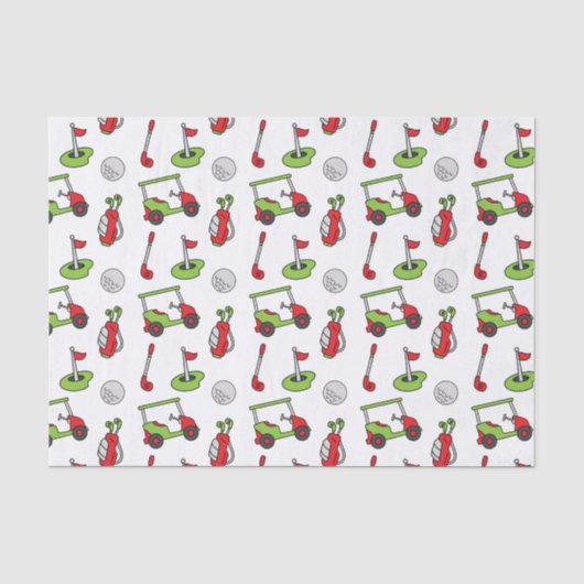 Mousseline Papier Tissu de Noël du Golf (Recto)