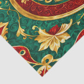 Mousseline Papier Tissu de Noël Floral (Détail)