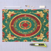 Mousseline Papier Tissu de Noël Floral (Artisanat)