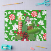 Mousseline Papier Tissu de Noël, Joyeuse bougie de Noël (Artisanat)