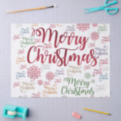 Mousseline Papier Tissu de Noël, Joyeux Noël (Artisanat)