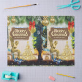 Mousseline Papier Tissu de Noël, Joyeux Noël, Ange (Artisanat)