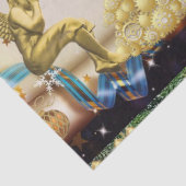 Mousseline Papier Tissu de Noël, Joyeux Noël, Ange (Détail)