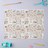 Mousseline Papier Tissu de Noël, Noël Vintage (Artisanat)