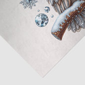 Mousseline Papier Tissu de Noël Owl (Détail)