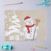 Mousseline Papier Tissu de Noël, Snowman (Artisanat)