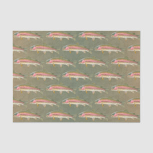 Mousseline Papier Tissu de pêche à la truite arc-en-ciel