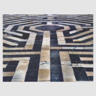 Mousseline papier tissu de plancher labyrinthe
