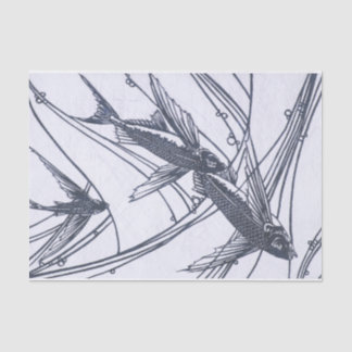 Mousseline Papier Tissu de poisson volant