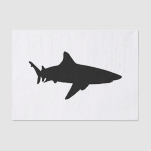 Mousseline Papier Tissu de requin noir