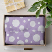 Mousseline Papier Tissu De Spots Violets (Cadeau)
