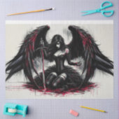 Mousseline Papier Tissu De Style Comic Dark Angel (Artisanat)