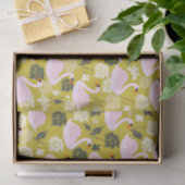 Mousseline Papier Tissu De Swan Rose (Cadeau)