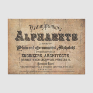 Mousseline Papier Tissu de typographie pour meubles de découp