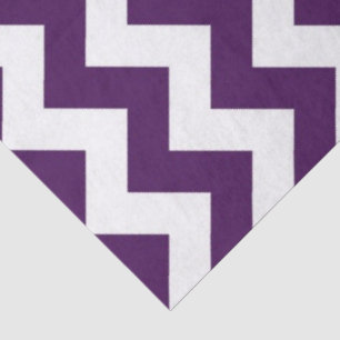 Mousseline Papier Tissu de Zigzag violet et blanc