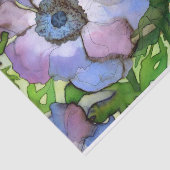 Mousseline Papier Tissu Décoré Anémone (Détail)