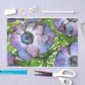 Mousseline Papier Tissu Décoré Anémone (Artisanat)