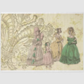 Mousseline Papier Tissu Découpage Image vintage (Recto)