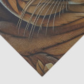 Mousseline Papier Tissu Découpage Panthère en bois (Détail)