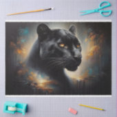 Mousseline Papier Tissu Découpage Panthère Noire (Artisanat)