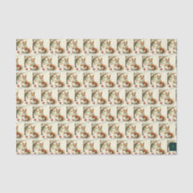 Papier Tissu d'écureuil de Noël